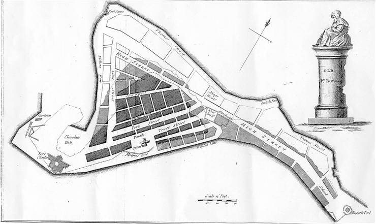 Picture Of Old Map Of Port Royal